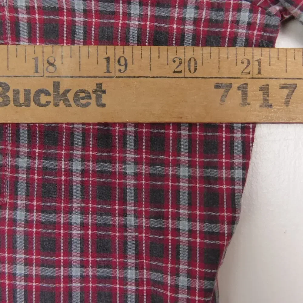 Billy Reid Shirt Mens SZ M Long Sleeve Button Up Tartan‎ Plaid Business Casual